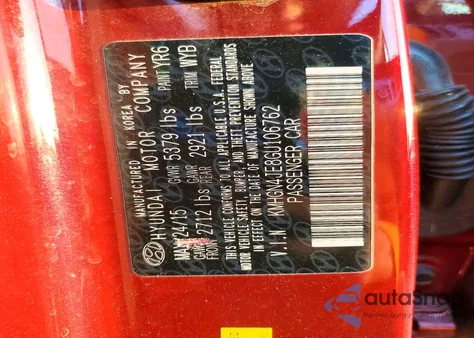 2016 Hyundai Genesis 3.8L z USA, uszkodzony, nr VIN KMHGN4JE8GU106762